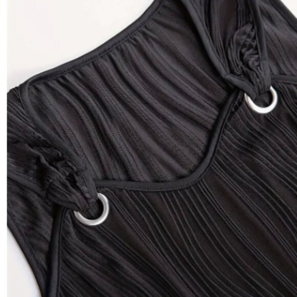 Black Casual Sleeveless Mini Dress Size XL/12 NWOT - Picture 5 of 7